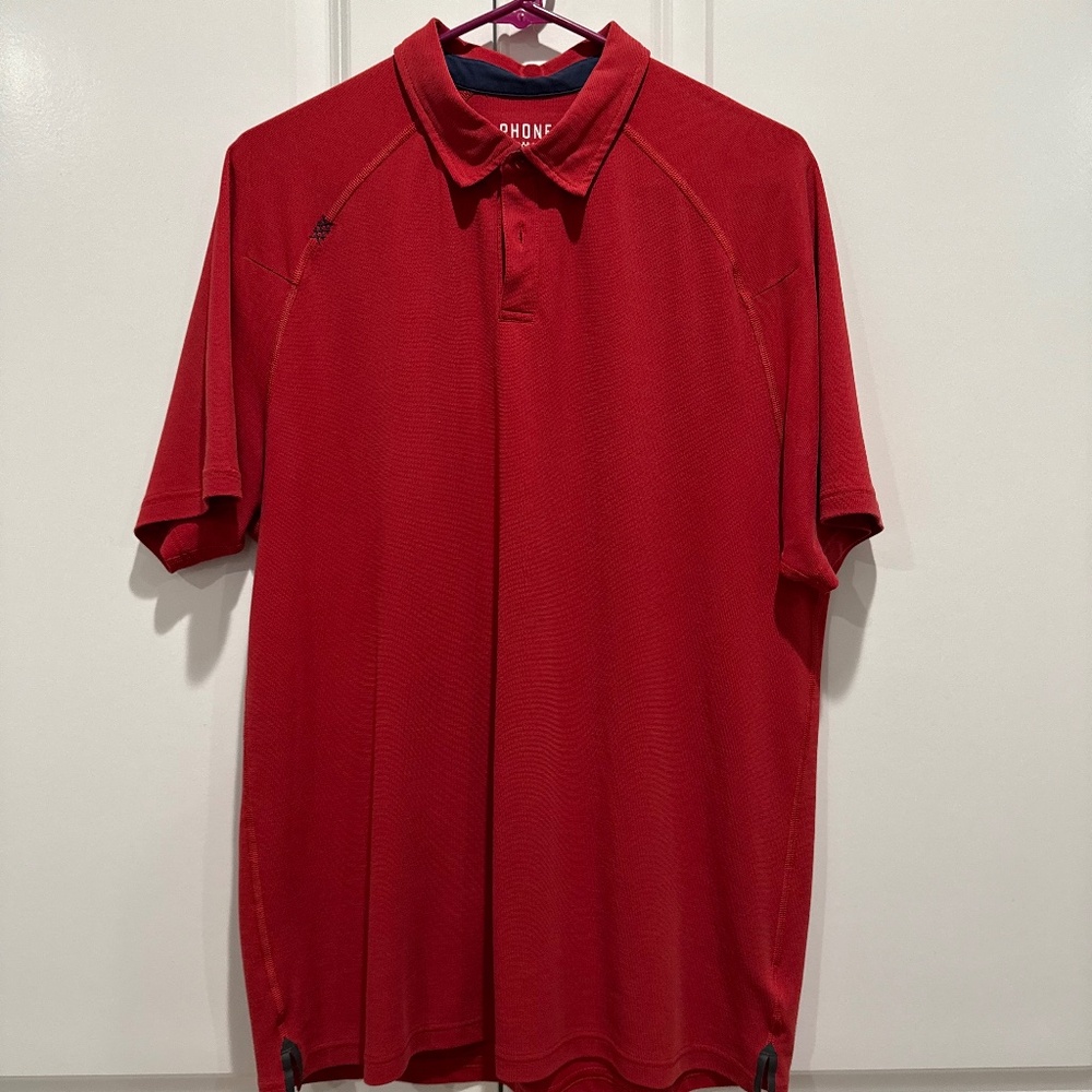 Rhone Delta Pique Polo Shirt Mens Large Performance Stretch